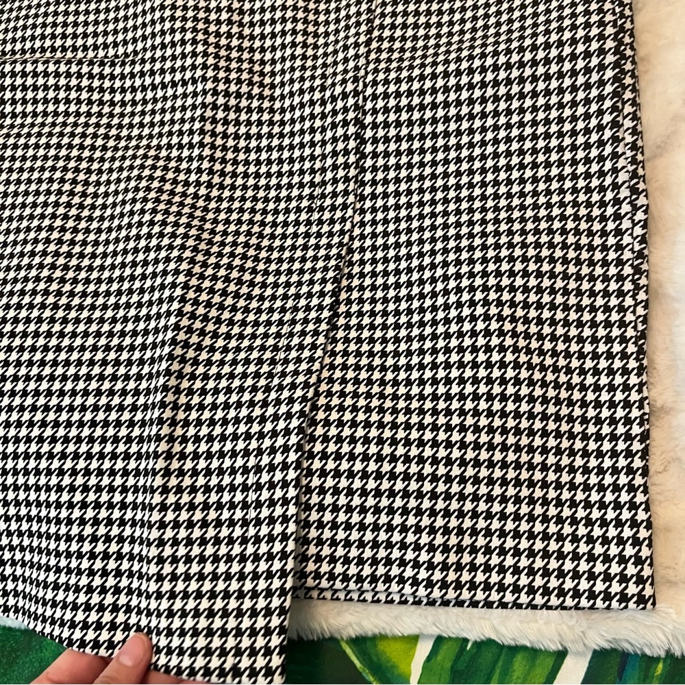 Glamour x Lane Bryant Sz 20 Black White Houndstooth Asymmetric Office Skirt - Picture 8 of 9